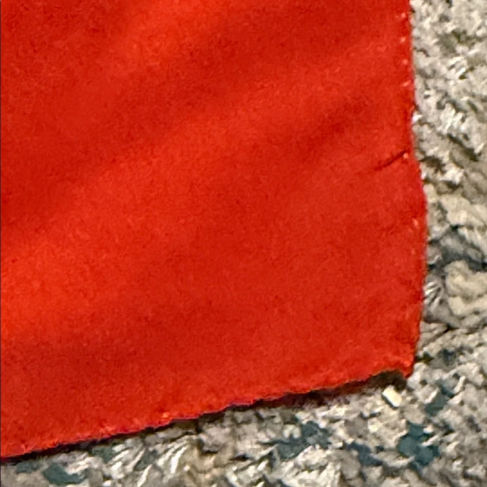 VINTAGE Silk Red and Gold Scarf 33”
